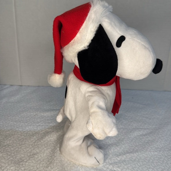 Peanuts Snoopy Holiday dancing Plush musical Red Scarf and Santa Hat - Picture 5 of 7